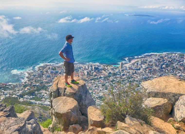 Auf dem Gipfel des Lion's Head in Kapstadt